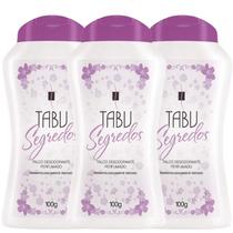 Kit 3 Talco Desodorante Perfumado Tabu Segredos 100G - Dana Kit 3 Talco Desodorante Perfumado Tabu Segredos 100G - Dana