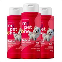 Kit 3 Talco Higienico Perfumado 100G Para Cães Femea Mypetone Kit 3 Talco Higienico Perfumado 100G Para Cães Femea Mypetone