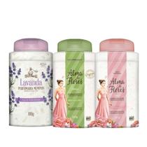 Kit 3 Talco Jasmim Lavanda Tradicional 100G - Memphis