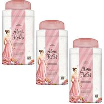 Kit 3 Talco Perfumado Alma De Flores Jasmim 100G - Memphis