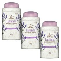 Kit 3 Talco Perfumado Alma De Flores Lavanda 100G - Memphis