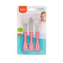 Kit 3 Talheres Estrelinha Rosa Buba Kit 3 Talheres Estrelinha Rosa Buba