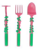 Kit 3 talheres infantil Contructive eating jardim das fadas