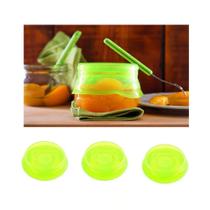 Kit 3 Tampas Silicone Ajustável Multiuso Cozinha Silikomart Kit 3 Tampas Silicone Ajustável Multiuso Cozinha Silikomart