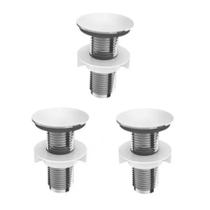 Kit 3 Tampas Tampão Plug Tapa Furo 1/2 Lavatório/bide/pia Abs Kit 3 Tampas Tampão Plug Tapa Furo 1/2 Lavatório/bide/pia Abs