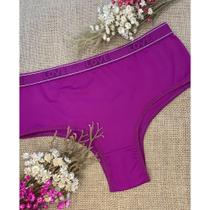 KIT 3 Tangão Love Com Cintura Alta E Elástico Trabalhado Na Cintura