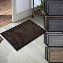 Kit 3 Tapete Antiderrapante Capacho Emborrachado 40cm X 60cm Porta Entrada Seja Bem Vindo Sala Quarto Banheiro