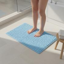 Kit 3 Tapete Chenille Pipoca Antiderrapante Absorvente Banheiro 60cm x 40