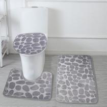 Kit 3 Tapete De Banheiro Super Soft Absorvete Antiderrapa