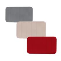 Kit 3 Tapete Entrada Doméstico Antiderrapante Retangular Cozinha Lavanderia Quarto Decorativo Multiuso