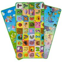 Kit 3 Tapete Gigante Térmico Infantil Atividades Tatame Educativo Bebê Antiderrapante Emborrachado Dobrável