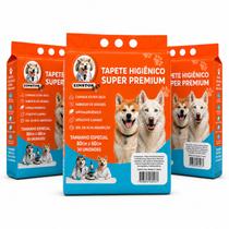 Kit 3 Tapete Higienico 90un Grande 80x60cm Super Absorção