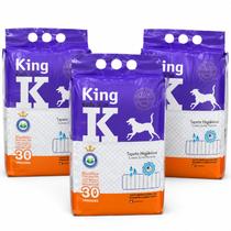 Kit 3 Tapete Higiênico King Pads Slim 60x55cm 90un Absorção Kit 3 Tapete Higiênico King Pads Slim 60x55cm 90un Absorção