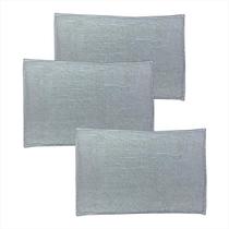 Kit 3 Tapete Microfibra Seca Rápido Macio Box Canto Banheiro