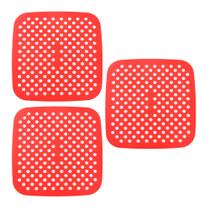 Kit 3 Tapetes Airfyer Protetor Silicone Antiaderente 18cm