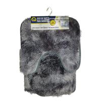Kit 3 tapetes banheiro peludo felpudo jogo de tapete 3 peças