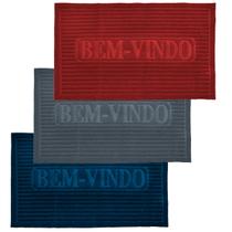 Kit 3 Tapetes Capacho Bem Vindo Antiderrapante 38 X 58 cm