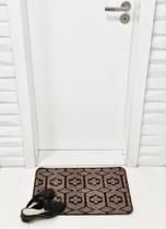 Kit 3 Tapetes Capachos 0,40x 0,60 Em Carpete Marrom Cód. 111