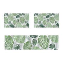 Kit 3 Tapetes De Cozinha Conjunto Jogo Passadeira Duna Soft Fogão Pia Geladeira Banheiro Antiderrapante