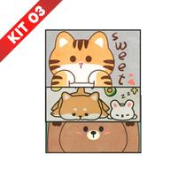 Kit 3 Tapetes Decorativos Estampados Antiderrapantes 60x40cm - Poliester Macio para Banheiro, Quarto ou Porta de Entrada