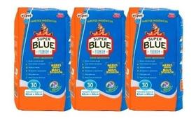 Kit 3 Tapetes Higiênicos Expet Super Blue Premium C/30