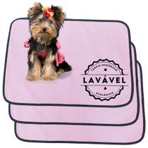 Kit 3 Tapetes Higiênicos Lavável Super Absorção 200 Lavagens 70x50cm