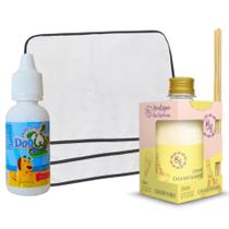 Kit 3 Tapetes Higiênicos Pet + Difusor de Ambiente c/Varetas 250ml C + Educador Xixi Sim P/Pets 20ml