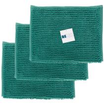 Kit 3 Tapetes Microfibra Antiderrapante Camesa 58X38 cm