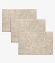 Kit 3 Tapetes Pipoca Bolinha Toque Macio Rovitex Home Bege