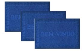 Kit 3 Tapetes Porta Vinyl Bem vindo Niazitex