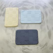 Kit 3 Tapetes Retangulares Relevo Geométrico Cor Sortido