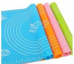Kit 3 Tapetes Silicone Antiaderente Abrir Massa Pão Pizza 43cmx36cm
