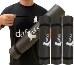 Kit 3 Tapetes Yoga Mat e Exercícios 50x180cm 5mm DF1031 Preto Dafoca Sports