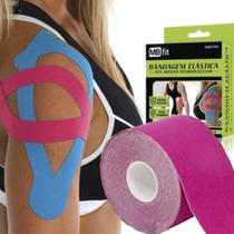 KIT 3 Taping Fita Adesiva 5mx5cm - MB FIT - Kinesio Fisioterapia Muscular Bandagem - Cor aleatória