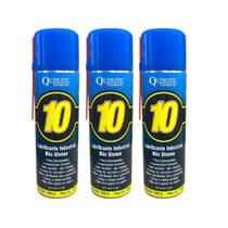 Kit 3 Tapmatic 10 Lubrificante Aerosol Quimatic 300Ml Produto Multiuso Para Lubrificação Proteção Contra Ferrugem Redução De Atrito E Ruídos Aa1