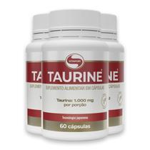 Kit 3 Taurine Vitafor 60 Cápsulas