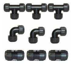 Kit 3 Te'S + 3 Joelhos + 3 Uniões Para Mangueiras Santeno