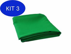 Kit 3 Tecido Fundo Infinito 1,40X2,00 Liso Estúdio Newborn Verde