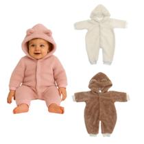 Kit 3 Teddy Macacão Bebê Pele De Carneiro Inverno Peluciado Kit 3 Teddy Macacão Bebê Pele De Carneiro Inverno Peluciado