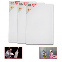 Kit 3 Telas De Pintura Comum 20X30 100% Algodão Pronta