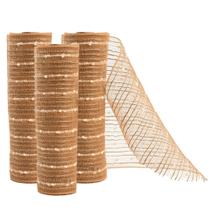 Kit 3 Telas Decorativa Fita Natal Malha Tule Sisal Flocos de Algodão 26cm x 5 metros Magizi Kit 3 Telas Decorativa Fita Natal Malha Tule Sisal Flocos de Algodão 26cm x 5 metros Magizi