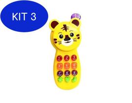 Kit 3 Telefone Musical Educativo Baby Criança Musical - Toy King