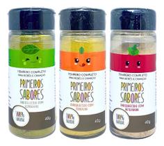 Kit 3 Tempero Primeiros Sabores Naturais Enriquecidos com Ve