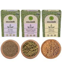 Kit 3 Temperos Funcionais árabe Co.cook Zaatar, Khmeli Suneli E Baharat 225g - UN / 3 Kit 3 Temperos Funcionais árabe Co.cook Zaatar, Khmeli Suneli E Baharat 225g - UN / 3
