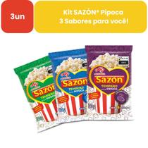 Kit 3 Temperos Sazón Pipoca Ajinomoto - 3 Sabores 60g