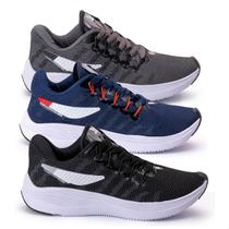 Kit 3 Tenis Academia Confortável Corrida Caminhada 34-43 Kit 3 Tenis Academia Confortável Corrida Caminhada 34-43