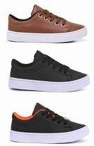 Kit 3 Tênis Casual Infantil Masculino Confortável Para Criança meninos