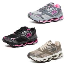 Kit 3 Tênis Escolar Infantil Feminino Com Solado Flexível