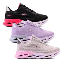 Kit 3 Tenis Feminino Conforto Treino Leve Academia Caminhada Kit 3 Tenis Feminino Conforto Treino Leve Academia Caminhada