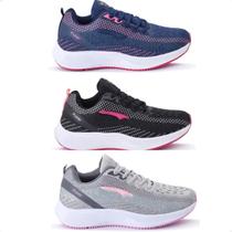 Kit 3 Tênis Feminino Esportvo Academia UltraFit Original RDW